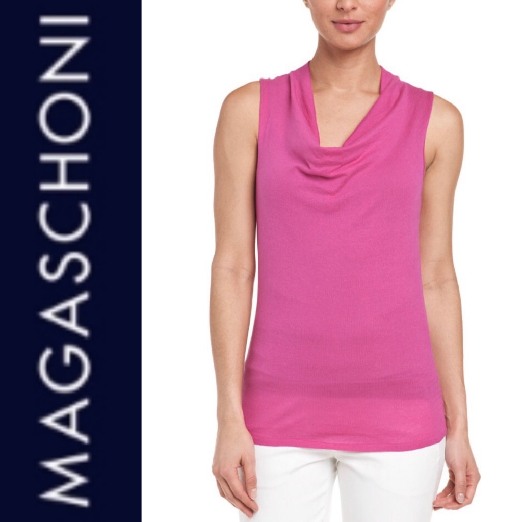 Magaschoni Sleeveless Cowl Neck Sweater Super Soft